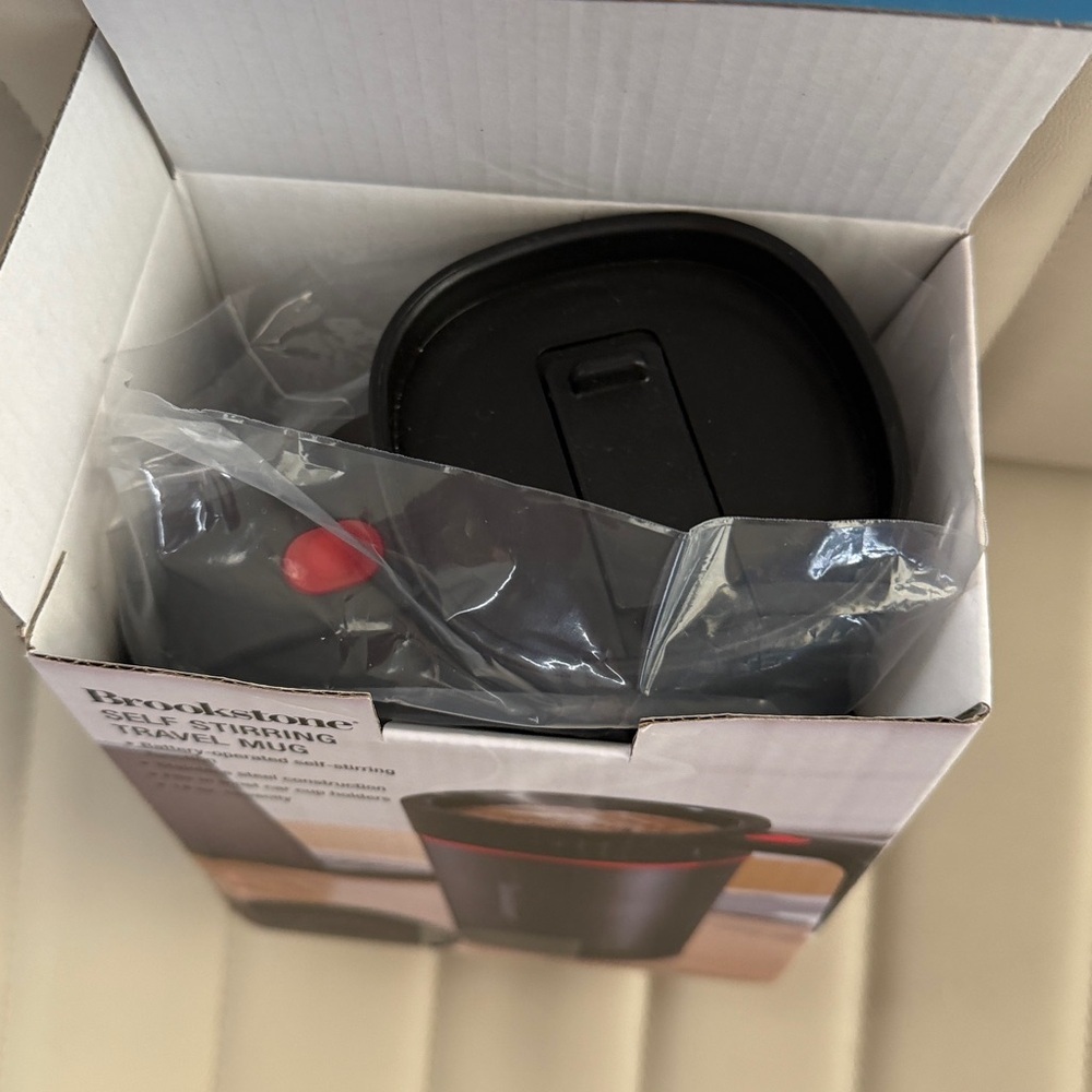 Brookstone Black and Red Self-Stirring Mug - Picture 2 of 4
